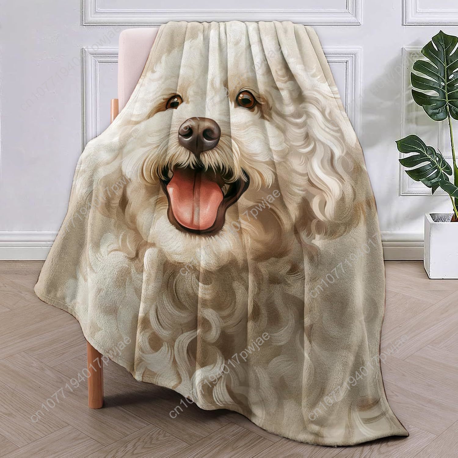 Coperta con ritratto di barbon - Home Textiles Design recensione e prezzo