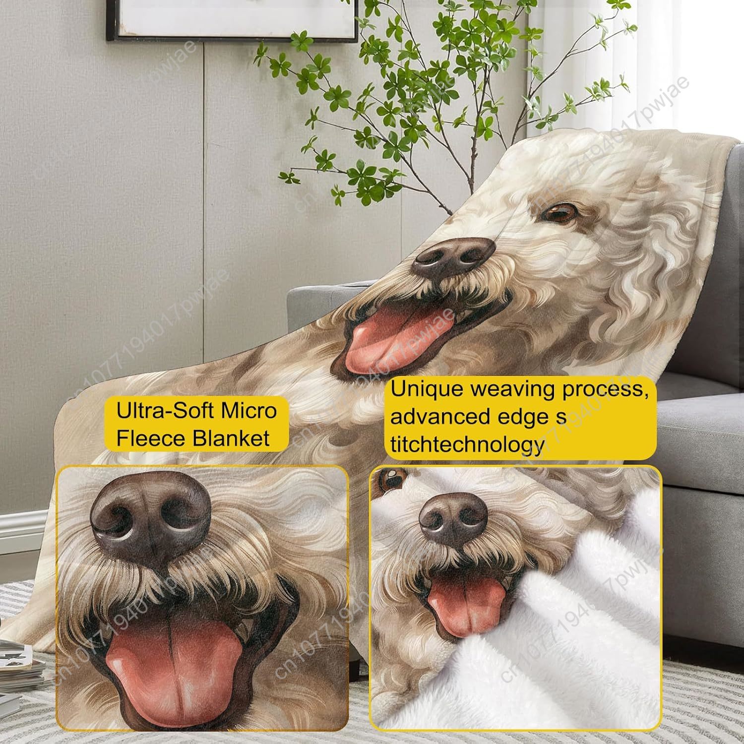 Coperta con ritratto di barbon - Home Textiles Design recensione e prezzo